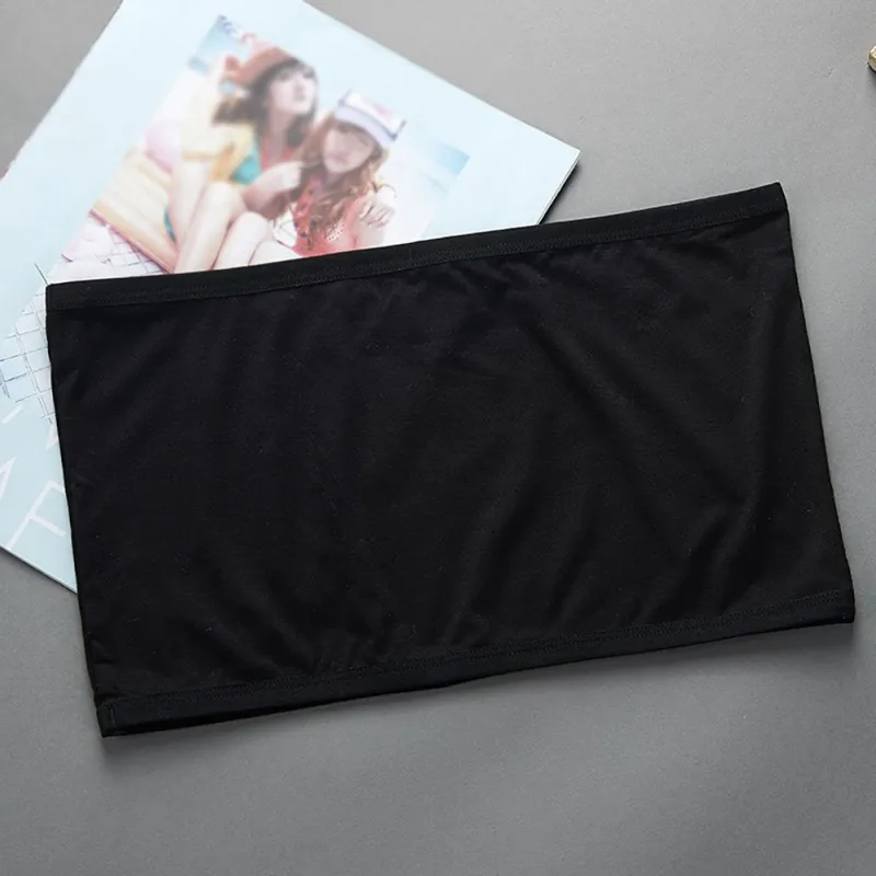 2019 Newly Summer Women Sexy Tube Top White Strapless Bandeau Tops Fashion Sleeveless Underwear Wrap Chest Female Tops