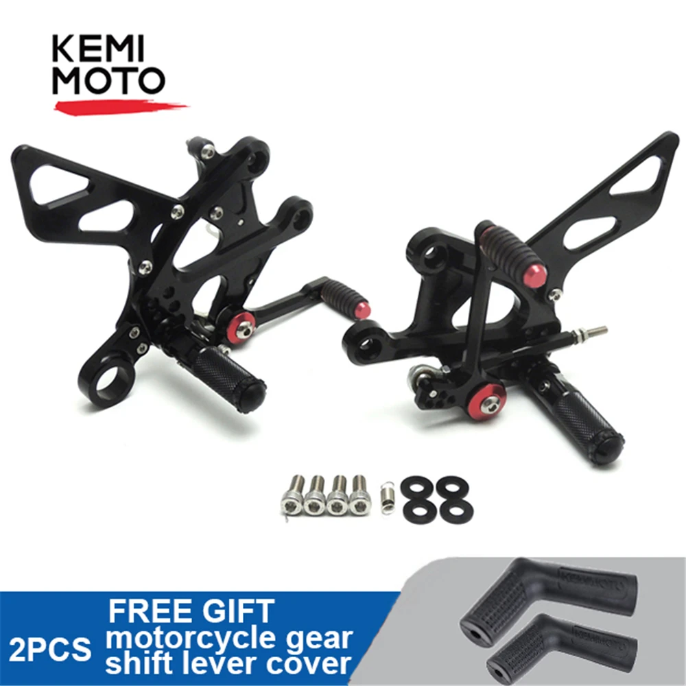 KEMiMOTO 2015 2016 GSX-S1000 F ЧПУ Алюминий подножка регулируется Rearset задний набор для SUZUKI