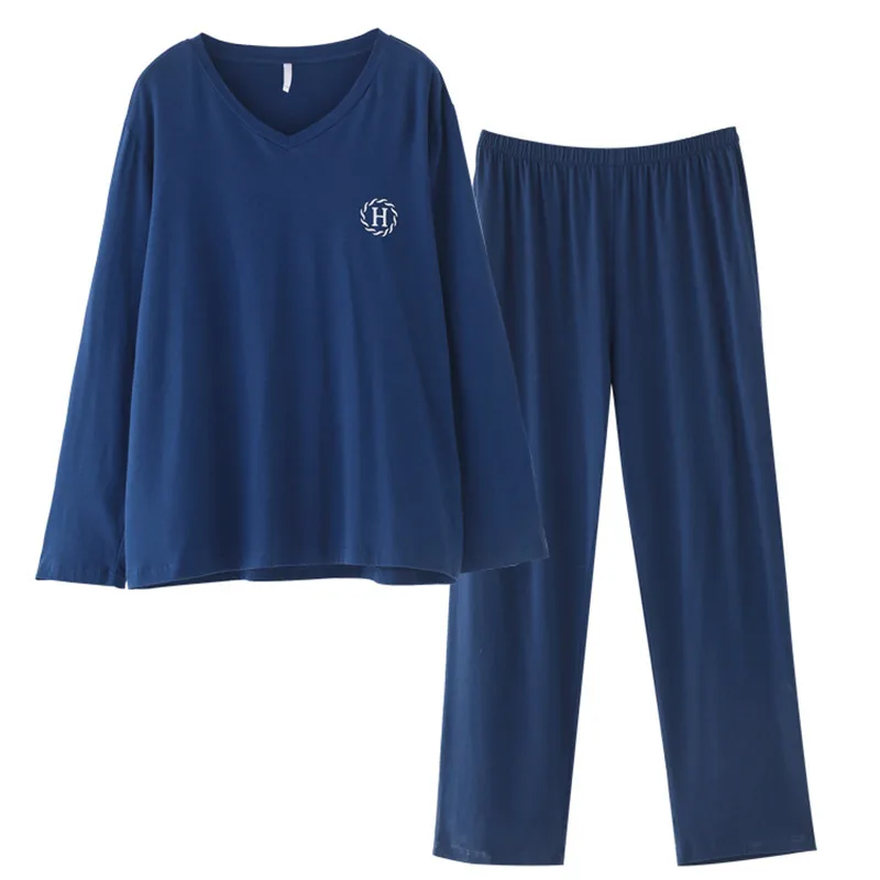 Aolamegs Men Pajamas Set Solid Color Sleepwear Soft Plus Size Loose Casual Long Sleeve Comfortable Fashion Advanced Homewear Aolamegs Men Pajamas Set Solid Color Sleepwear Soft Plus Size Loose Casual Long Sleeve Comfortable Fashion Advanced Homewear