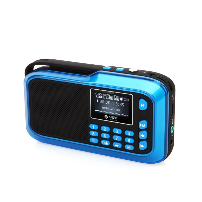 Портативный mp3-динамик LV390 Громкая гарнитура FM-радио плеер аудио динамик с