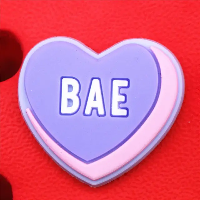 1pcs Blue Hoodie Shoe Charms Heart Shaped Glasses Sandals Bra Bow Shoes Accessories Decoration Fit Croc Jibz Party Kids Gift U228-4