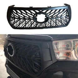 Calandre de course modifiée noire matte adaptée à hilux 2018, en ABS de haute qualité, garnitures de masque en maille 