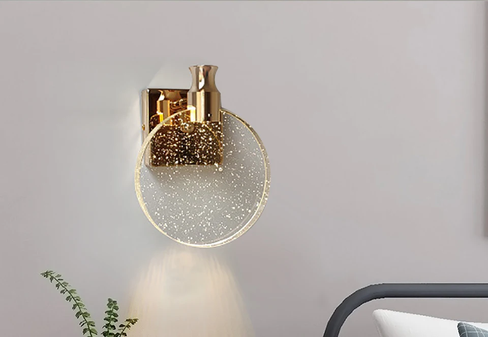 Modern Crystal Wall Lamp Bedside Sconce Wall Lights For Bedroom/Living Room/Dining/Living Room/Mirror Front Lamp Makeup Lamp