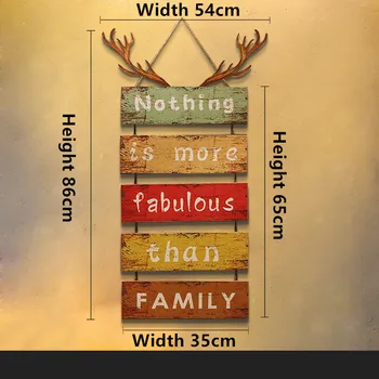 

Vintage Wood Painting Hanging Creative letters Wall Hanging Decor Retro Wood Plaques for Home Wedding Decoration Props Craft