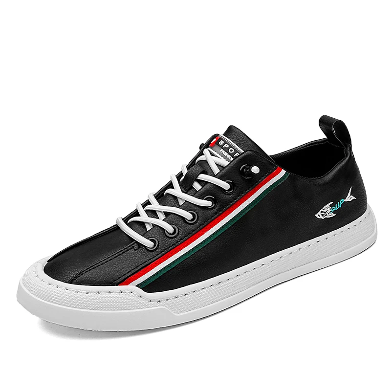 

SKRENEDSNew Men's Leather Shoes Korean Trend Men's Comfortable Shoes British Fashion Men's Sneakers New Loafers