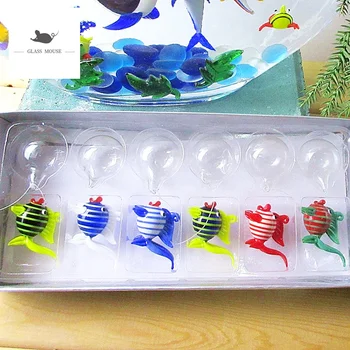 

Aquarium decorative figurines Miniature Glass Marine animals Statues floating charms pendant fish ornament Fish tank accessories