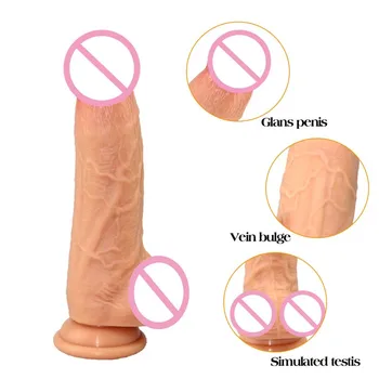 New arrivals huge silicone dildo soft realistic penis vagina g-spot stimulator powerful dick on suction cup sex toys for woman 2