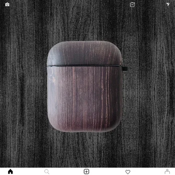 

For Apple Airpods Case Bluetooth Earphone Headset Protective Cover for Airpods 1/2 IMD Wood Grain Simple INS