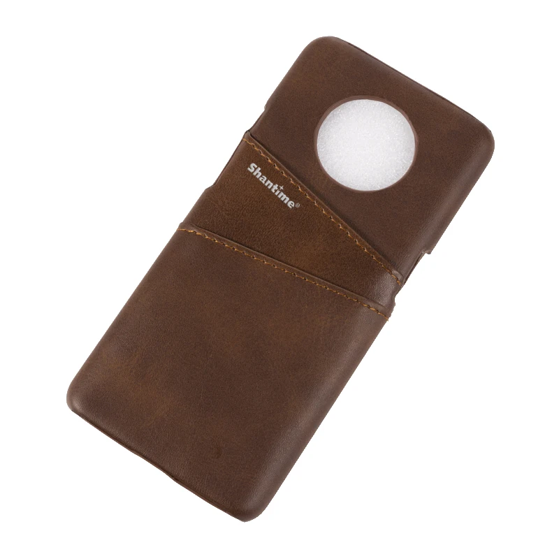 PU Leather Back Cover For Oneplus 7T Phone Case For Oneplus 7T 5G Business Card Slot Case Cover