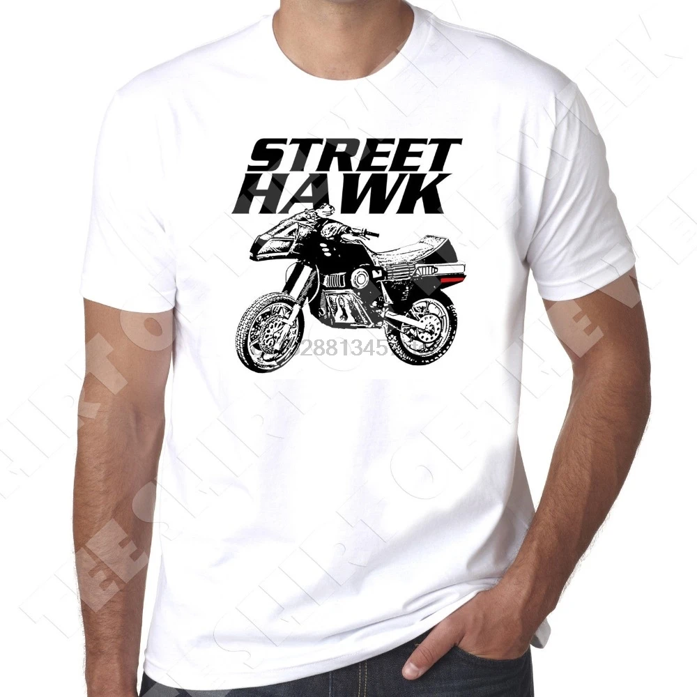 Funny Tees Men Short Street Hawk Hon XR500 Motorbiker 80s Tv Retro Style 100% Cotton Mens Tshirt Sleeve Tops T Shirt Homme |