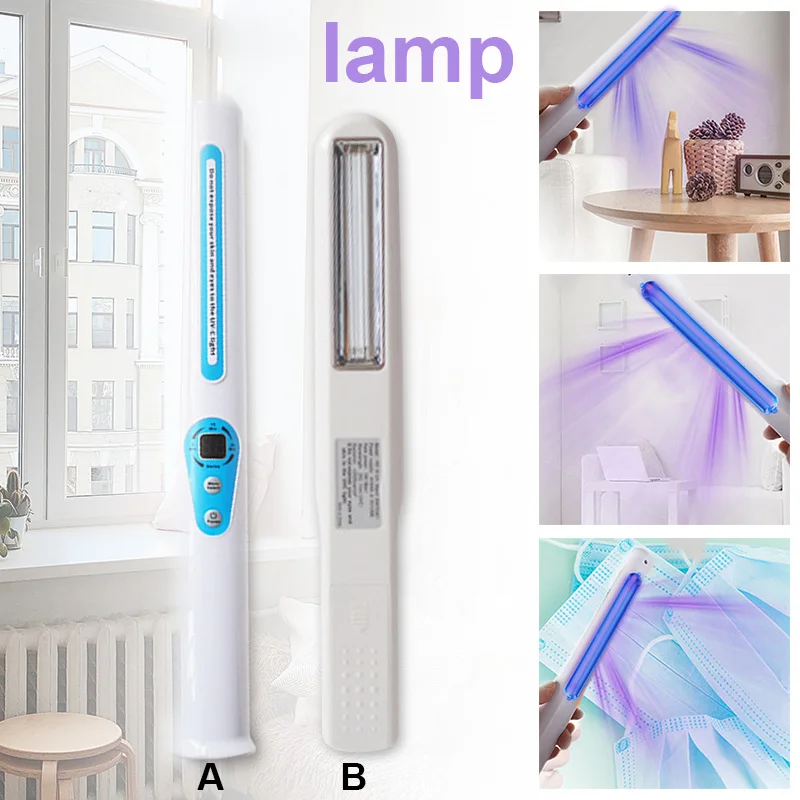 

Ultraviolet Disinfection Lamp Portable UV Light Sanitizer Wand UV-C Light for Sterilizer Home Travel CLH@8