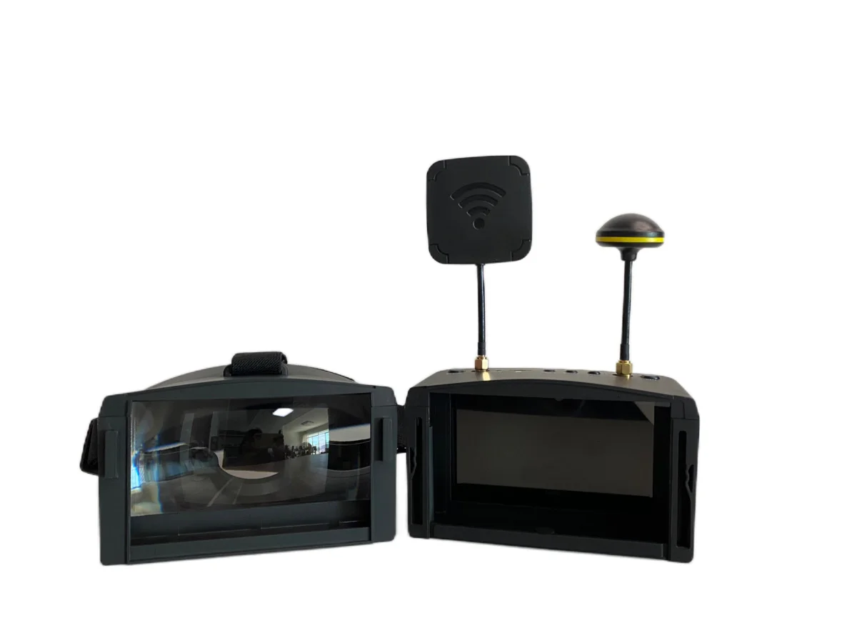 EV800D 5.8G 40CH 다이버시티 FPV 고글 5인치 800*480 비디오 헤드셋 HD DVR RC 모델용 배터리 내장