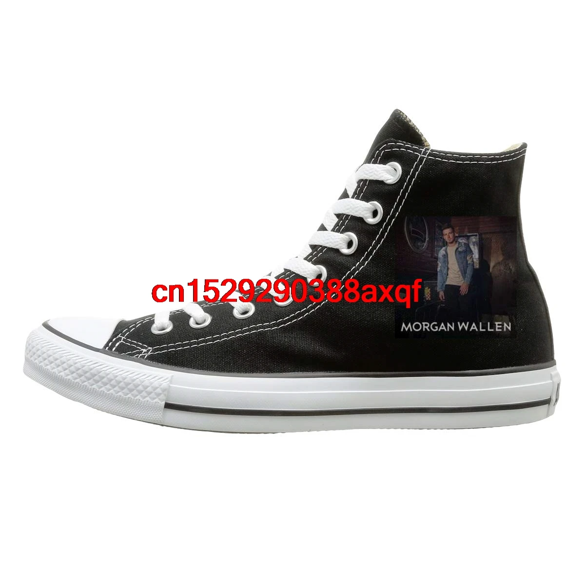 

High-top Canvas Shoes Sneaker Mor-gan Wal-len Casual Walking Shoes for Mens Womens