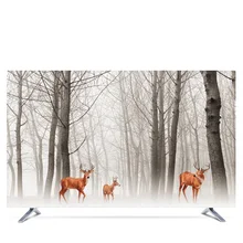 Изготовленный На Заказ 1"-80" 22 дюймов 75 дюймовый ЖК-экран tv PC крышка декоративная капот занавес Олень Дерево скандинавские водонепроницаемые многоцветные