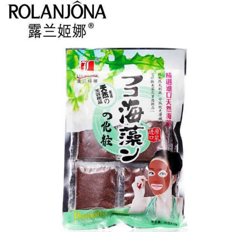 

12 Packets/Bundle 144g Alga Seaweed Mask Powder Algae Mask Hydrating Whitening Moisturizing Facial Mask Anti Acne Fade Spots