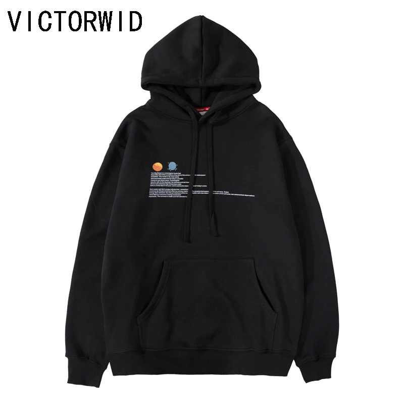 

VICTORWID2020 autumn and winter new men's trend wild hoodie plus velvet will not be cold this winter series