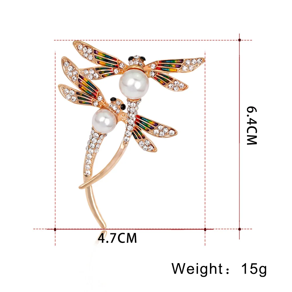 

New Style AliExpress Hot Sales-Oil Drop Coloured Drawing Dragonfly Breastpin Fashion Insect Corsage Women's Versatile Accessorie