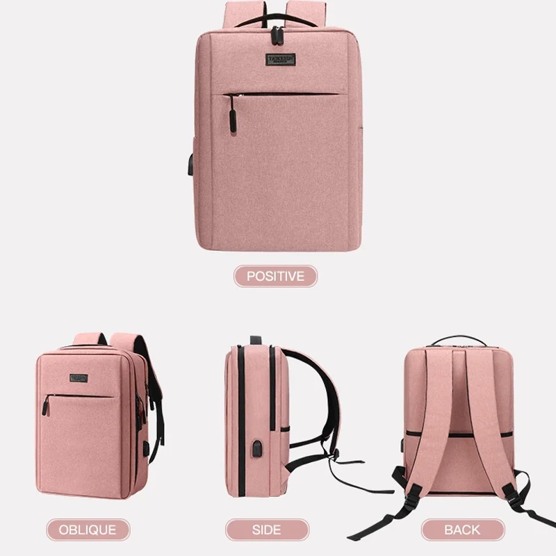 Laptop Usb Backpack School Bag Rucksack 14 15.6 17.3 Inch Notebook BagsTravel Daypack For Women & Men Leisure Backpack Mochila