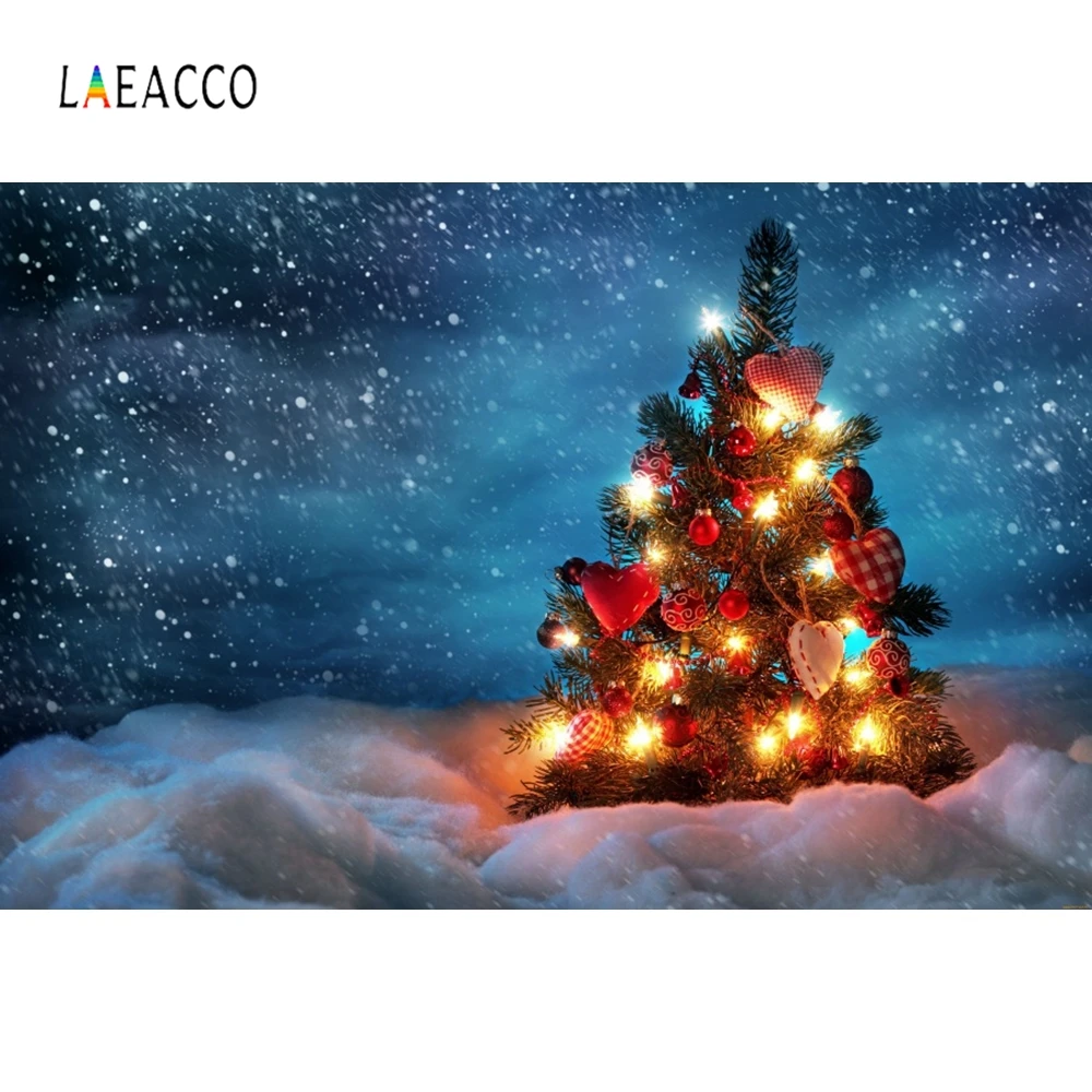 Декоративный светильник Laeacco для рождественской елки Фотофон с изображением