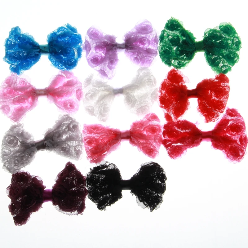 

5PCS 8.5CM 3.4" Chiffon Hair Bows For Headbands Bowknot Flower Accessory Head Wear Bow For Hair Accessories