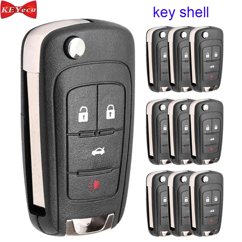 KEYECU 10 шт. для Chevrolet Camaro Cruze Equinox Malibu Sonic для GMC Terrain дистанционного ключа чехол Fob OHT01060512