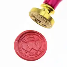 Персонализированные сохранить дату монограмма воск печать/инициалы Пользовательские Свадебные печати/свадебные приглашения печать/на заказ Свадебная печать