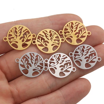 

10pcs stainless steel Tree of Life Charm Pendants for Jewelry Making Supplies Bracelet necklace Accessories Diy Jewelry Findings