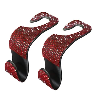 

2pcs For Handbags Seat Back Grocery Multifunction Interior Practical Rhinestone Car Headrest Hook Accessories Storage Hanger