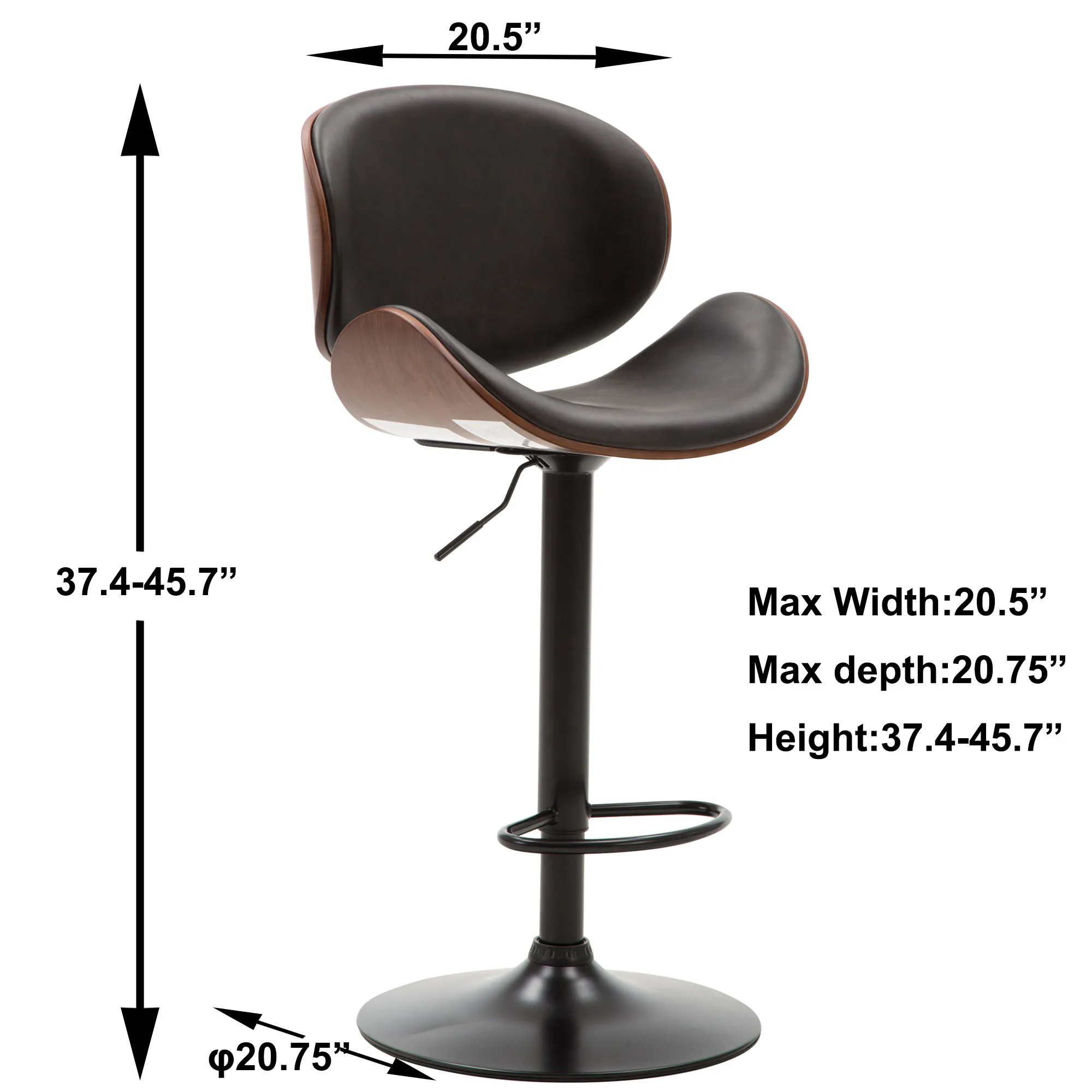 Kursi Bar Stool 2pcs Tinggi Disesuaikan Mengangkat Pub Kursi Dengan Pijakan Kaki Kulit Kursi Counter Dapur Kursi Aliexpress