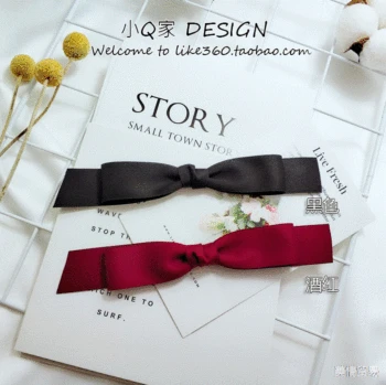 

Negotiator Xiaotong Guan Celebrity Style Black and White with Pattern Large Bow Barrettes Head Clip Students Hair Accessories He