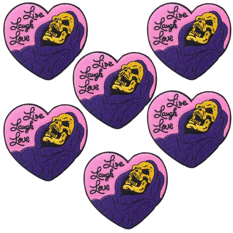 

10 шт./компл. оптовая продажа, вышитые нашивки Grim Reaper для одежды, наклейки «сделай сам», нашивки с утюгом на одежду, панковские нашивки, аппликации