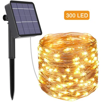 

Solar Stringlights 300 LED Fairy Light Garland Decoration for Garden Yard Christmas Party CLH@8