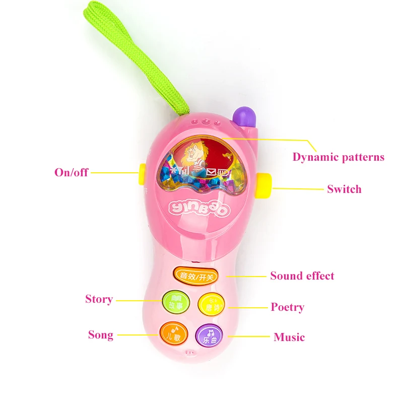 SHUNHUI детский мини электронный мобильный телефон игрушка детский музыкальный сотовый телефон с музыкальным звуком песня Обучающие игрушки подарок для детей
