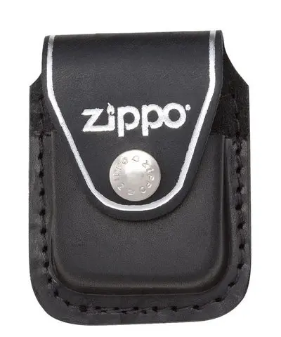 Чехол Zippo для зажигалки из натуральной кожи с клипом черный 57х30x75 мм (Артикул: LPCBK) |