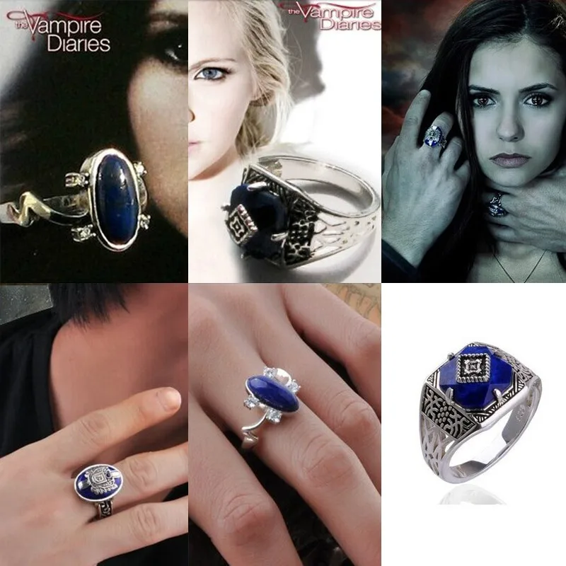 Anello Da Uomo Film Vampire Diary Damomo Salvatore Lettera D/S Sun Crest Rings Jewelry Louis Rebekah Elijah Finn Kol Regali Di Mikael