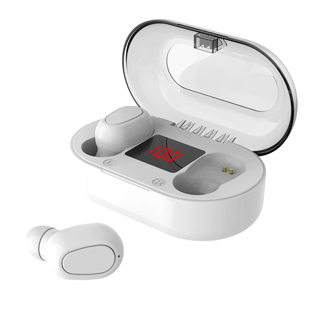Led Digital Display Tws Wireless Earphone Bluetooth 5 0 Headset In Ear Mini Headphones Earbuds High Fidelity Sound High Quality