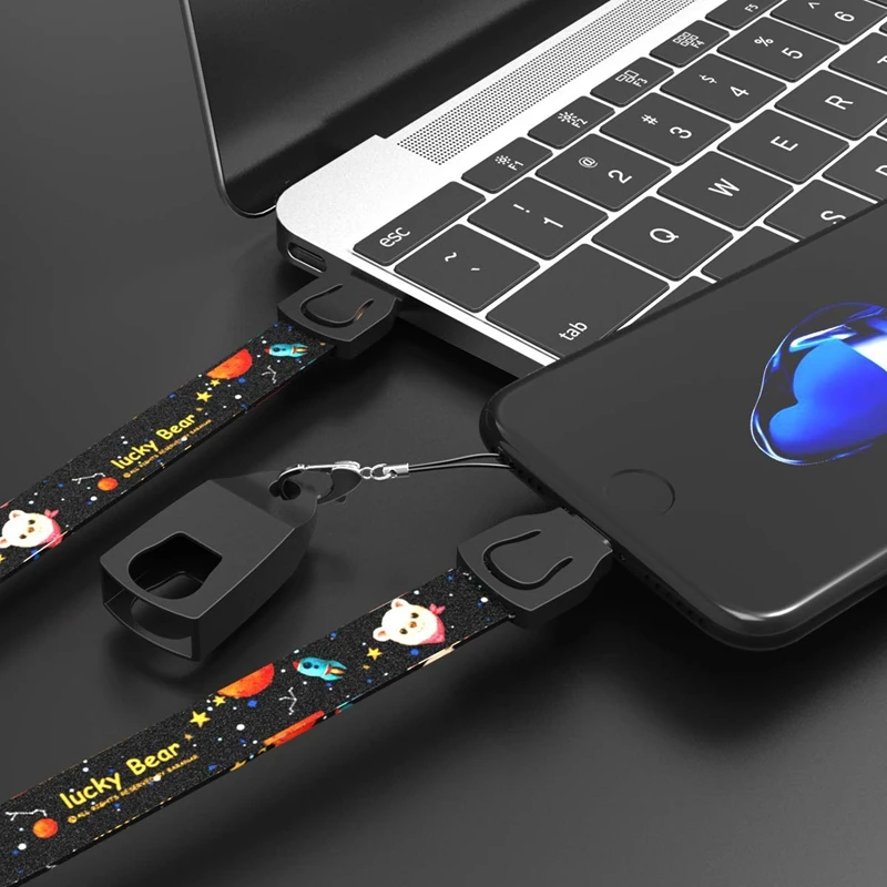 2 шт Ремешок для сотового телефона Micro-usb кабель для зарядки, 33,5 дюймов линейка шнур для зарядки телефона/ключей/рабочих карт