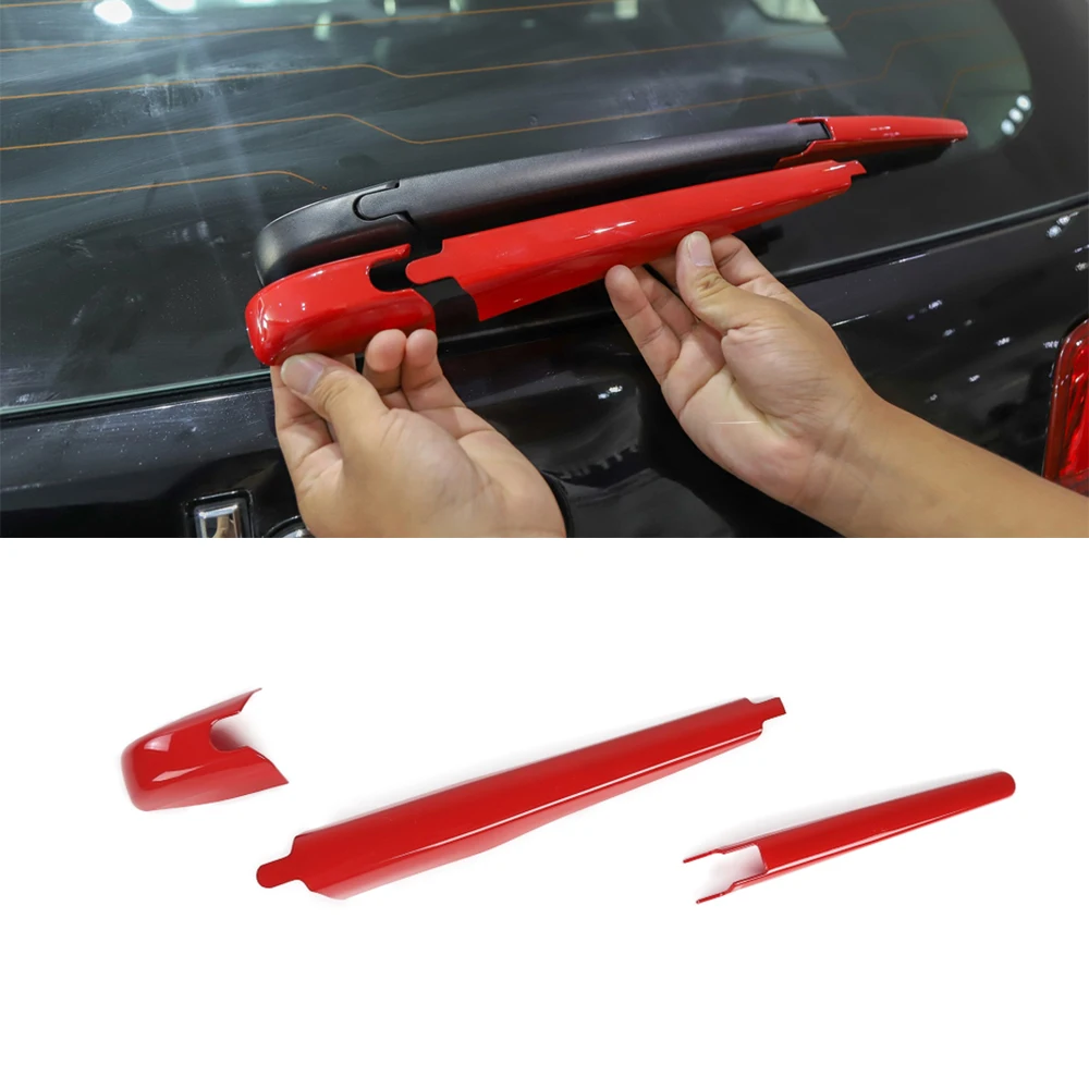 

Car Rear Rain Wiper Blade Decoration Cover for Jeep Grand Cherokee 2011-2019 Car Exterior Accessories Windscreen Wiper ABS Red