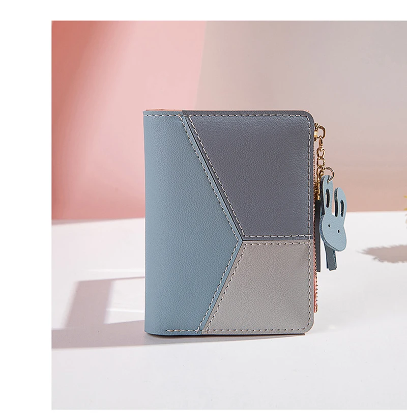 2022 New Women's Wallet PU Leather Women's Wallet Made of Leather Women Purses Card Holder Foldable Portable Lady Coin Purses