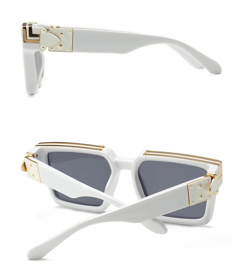 Mimiyou Металлические Мужские квадратные солнцезащитные очки крутые панк вождения солнцезащитные очки женские брендовые винтажные UV400 очки женские темные очки oculos de sol