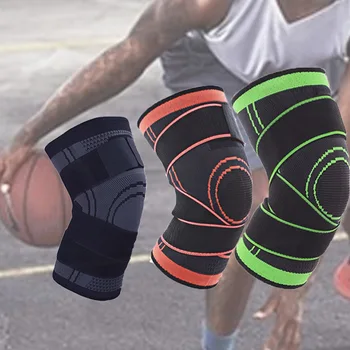 

Hot 1pc 3D Weaving Knee Brace Pad Support Protect adjustable Compression Breathable Running Support Knee sleeve
