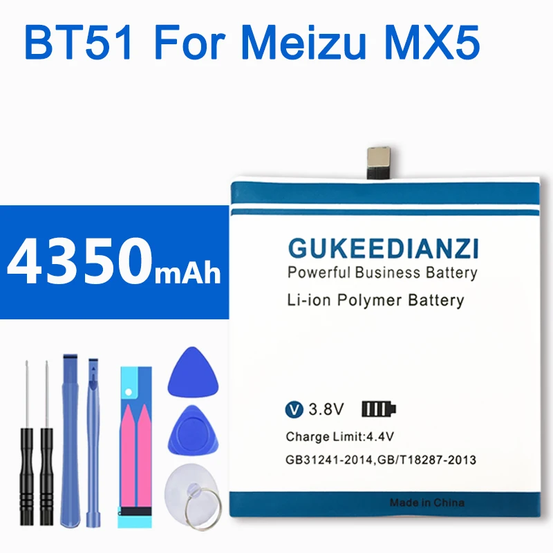 GUKEEDIANZI BT51 сменный литий-полимерный аккумулятор 4350 мАч для Meizu Meizy MX5 M575M M575U, перезаряжаемый аккумулятор напряжения