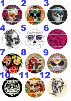 

Handmade Colorful picture Round Glass Cabochons Refrigerator magnet for Necklace Decoration and Phone Chain Accessaries99