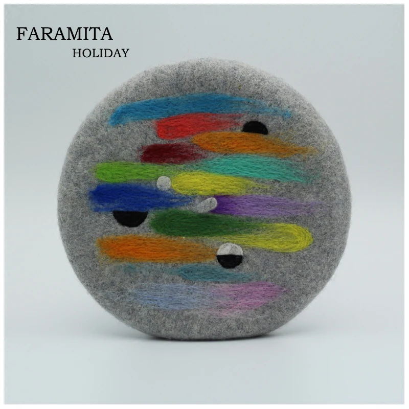 Faramita, фирменный дизайн, цветная палитра, Женские французские береты, романтические шапки для художника, головные уборы ручной работы, цветные шапки, берет, шапка