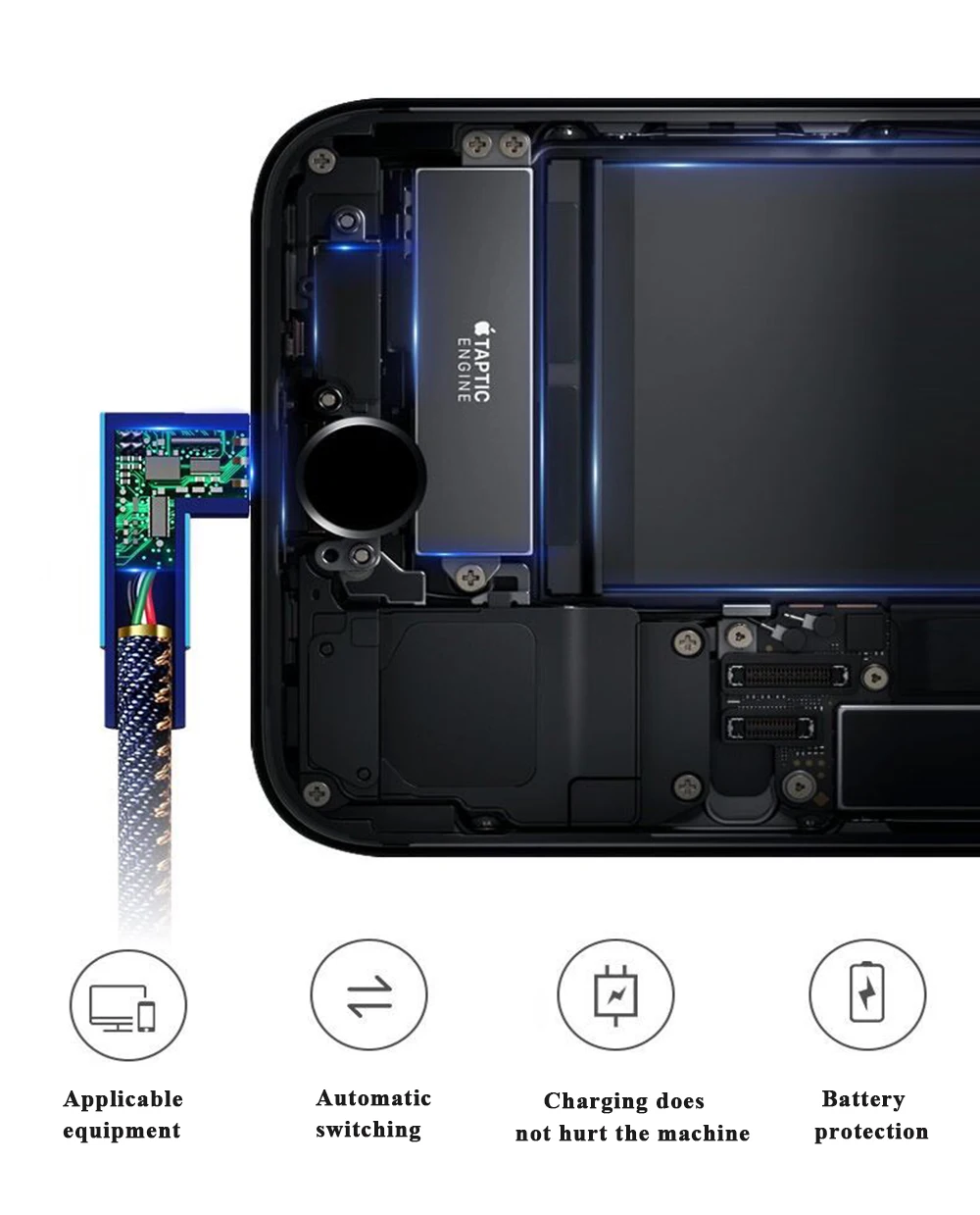GEMT применимый iOS Android type-c 3 в 1 джинсовый 90 градусов usb кабель для передачи данных one drag three 1,2 м джинсовый синий usb кабель для зарядки