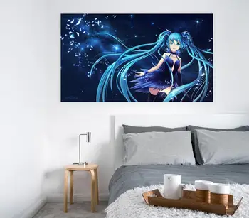

[Self-Adhesive] 3D Hatsune Miku 132 Japan Anime Wall Stickers Mural Decal Wall Murals AJ WALLPAPER Belly