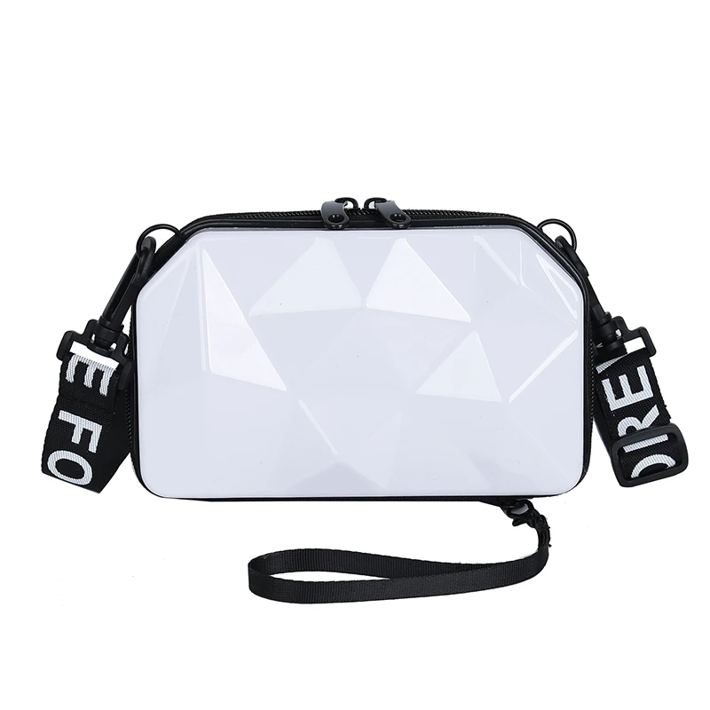 Женские сумки с шестигранными бриллиантами, высококачественные Клатчи из АБС-пластика, модные мини вечерние клатчи с геометрическим рисунком, черный вечерний кошелек, шикарные сумки на плечо - Цвет: white
