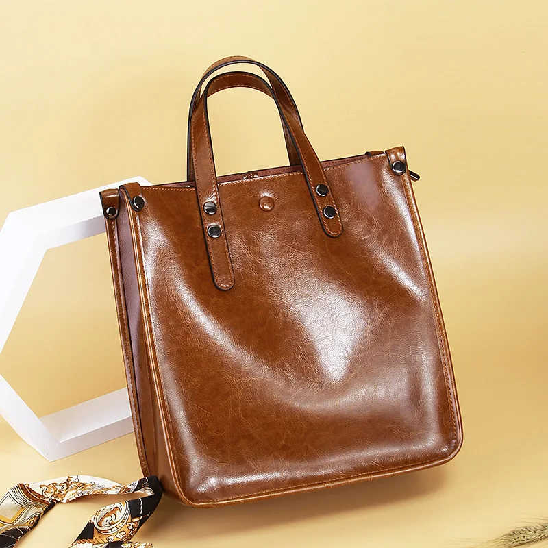 

P-F bag Leather Handbags Big Women Bag High Quality Casual Female Bags Trunk Tote Spanish Brand Shoulder Bag Ladies Large Bolsos