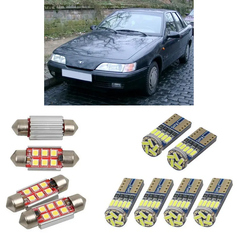 Внутренние светодиодные автомобильные фонари для daewoo espero klej седан купольные лампы для автомобилей номерного знака свет 4 шт