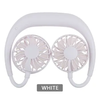 

Hands-free Neck Band Hands-Free Hanging USB Rechargeable Dual Fan Mini Air Cooler Summer Portable M6CB